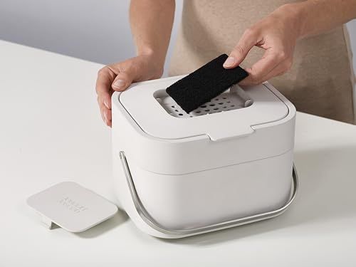 Joseph Joseph (ジョセフジョセフ) ゴミ箱 スタック 4L 生ごみ用 脱臭フィルター付き 通気性設計 臭い軽減 フタ付き 持ち手付き 16×23.5cm 水切れ良好 お手入れ簡単 キッチン 卓上 省スペース ストーン/ホワイト be9bff96 Joseph Joseph (ジョセフジョセフ) ゴミ箱 スタック 4L 生ごみ用 脱臭フィルター付き 通気性設計 臭い軽減 フタ付き 持ち手付き 16×23.5cm 水切れ良好 お手入れ簡単 キッチン 卓上 省スペース ストーン/ホワイト be9bff96