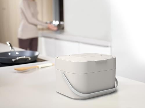 Joseph Joseph (ジョセフジョセフ) ゴミ箱 スタック 4L 生ごみ用 脱臭フィルター付き 通気性設計 臭い軽減 フタ付き 持ち手付き 16×23.5cm 水切れ良好 お手入れ簡単 キッチン 卓上 省スペース ストーン/ホワイト be9bff96 Joseph Joseph (ジョセフジョセフ) ゴミ箱 スタック 4L 生ごみ用 脱臭フィルター付き 通気性設計 臭い軽減 フタ付き 持ち手付き 16×23.5cm 水切れ良好 お手入れ簡単 キッチン 卓上 省スペース ストーン/ホワイト be9bff96