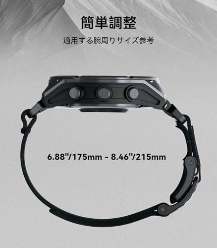 [Aulumu] C11 ガーミン ベルト 22mm クイックリリース | Garmin用 ベルト マグネット式 | Fenix 8 (47mm) / Fenix E (47mm) 対応 ナイロンバンドt 4d315aaf