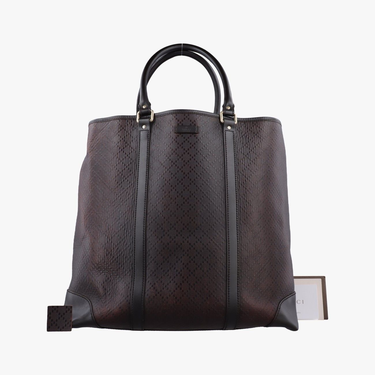 グッチGucciディアマンテ トート ブラウン レザー 223668 C7695945