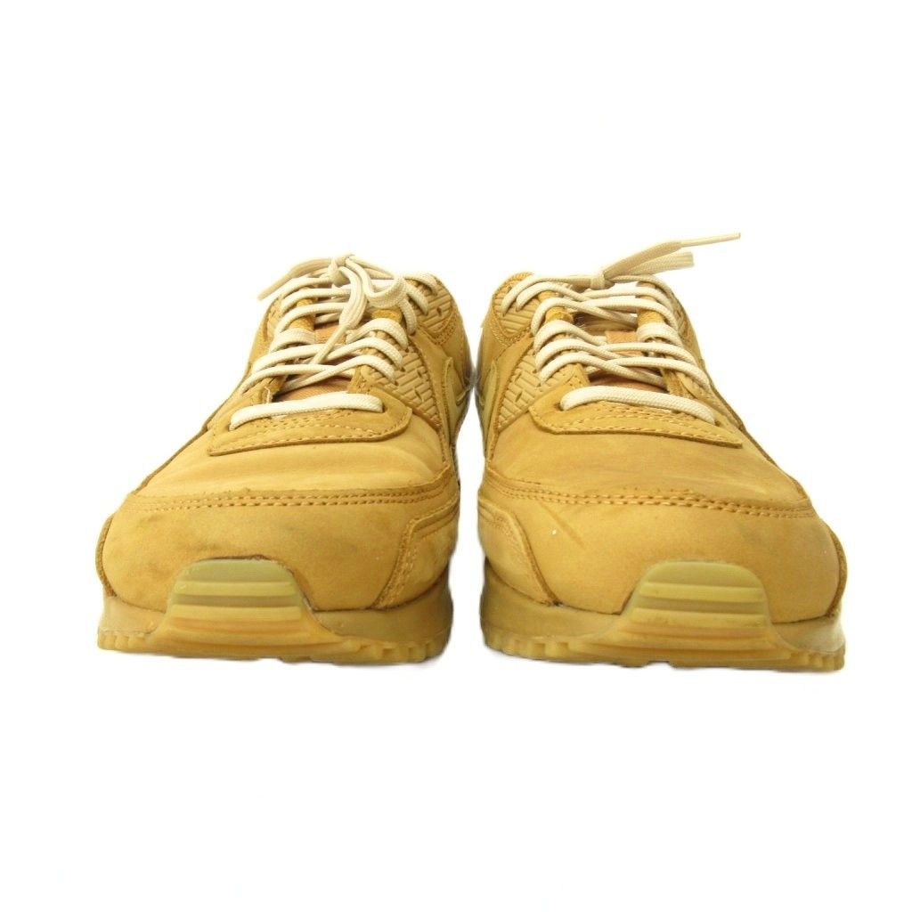 ナイキ NIKE エアマックス AIR MAX 90 PRM スニーカー シューズ ローカット レザー ガムソール 8.5 26.5cm キャメル FZ5102-299 0612