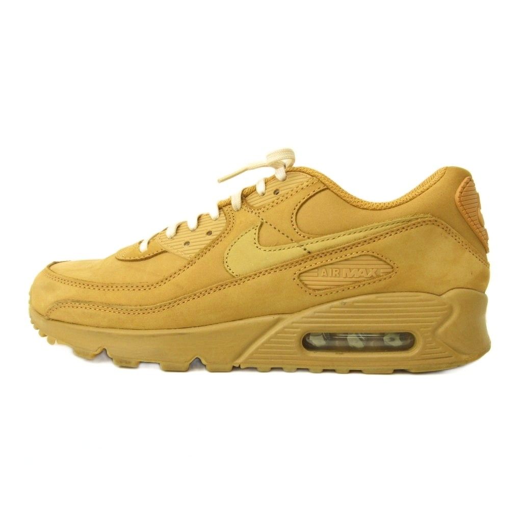 ナイキ NIKE エアマックス AIR MAX 90 PRM スニーカー シューズ ローカット レザー ガムソール 8.5 26.5cm キャメル FZ5102-299 0612