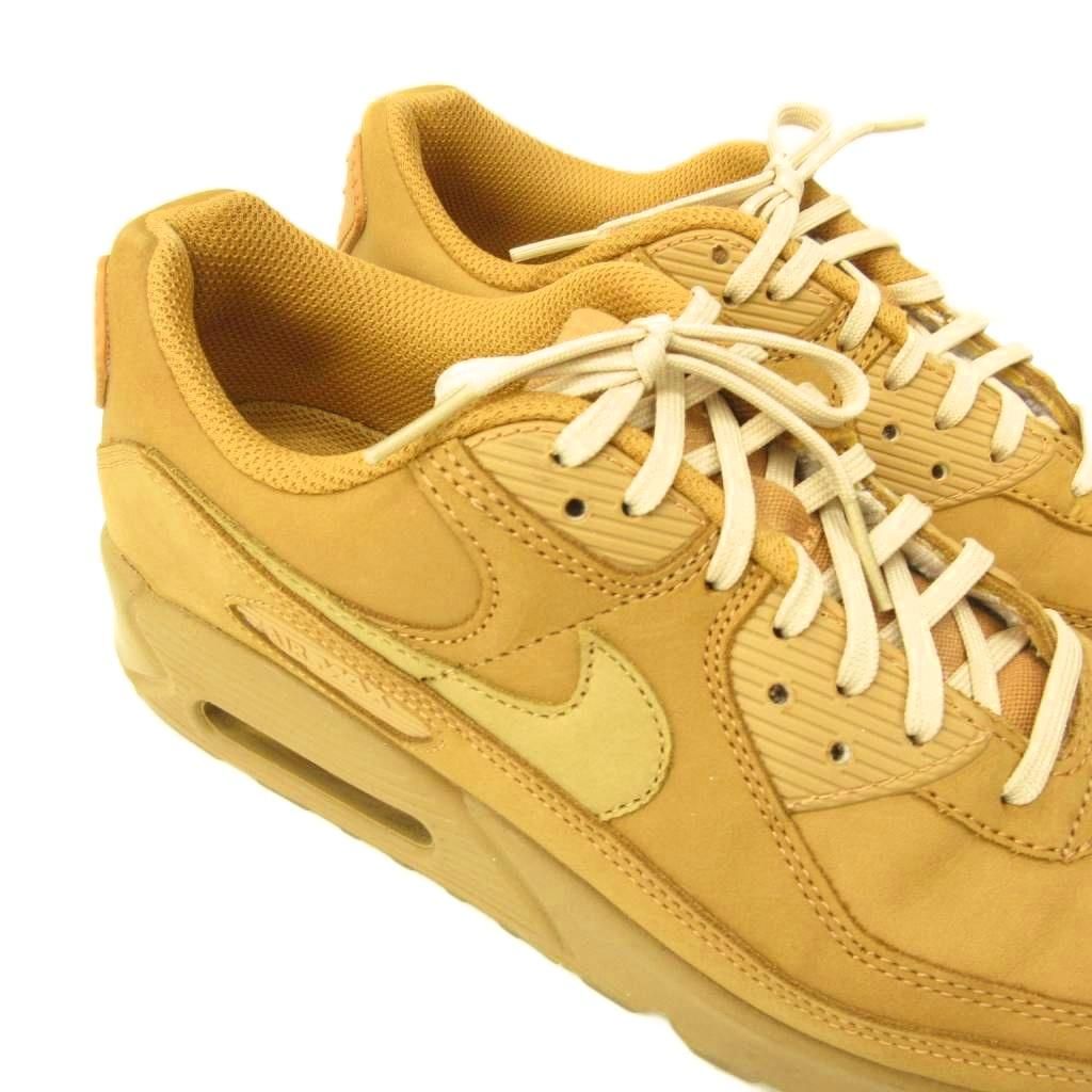 ナイキ NIKE エアマックス AIR MAX 90 PRM スニーカー シューズ ローカット レザー ガムソール 8.5 26.5cm キャメル FZ5102-299 0612