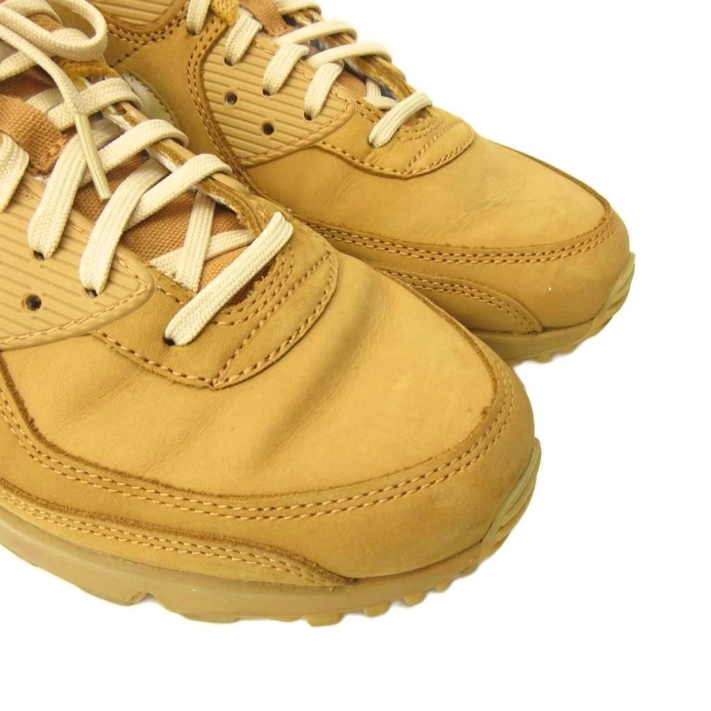 ナイキ NIKE エアマックス AIR MAX 90 PRM スニーカー シューズ ローカット レザー ガムソール 8.5 26.5cm キャメル FZ5102-299 0612