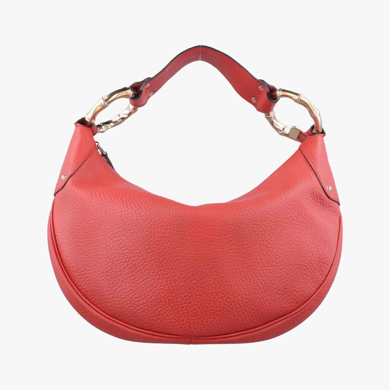 グッチGucciバンブーリングホーボー レッド レザー 211519 G4517440