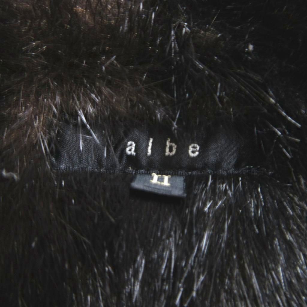 アルベ albe ジャケット 上着 Ⅱ 黒 ファー襟 ジップアップ 長袖 /RY ■ECD005 アルベ albe ジャケット 上着 Ⅱ 黒 ファー襟 ジップアップ 長袖 /RY ■ECD005