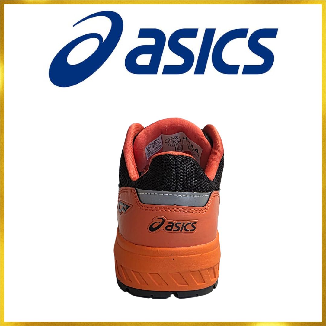 ASICS BOA安全靴 ブラック/オレンジ 美品/新品】アシックス 安全靴 ウィンジョブ BOA ブラック×オレンジ