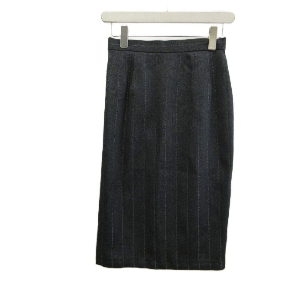 ランバン LANVIN セットアップ ジャケット タイトスカート ひざ丈 グレー ストライプ柄 ノーカラー 長袖 ダブルブレスト /SH ■GY99 ランバン LANVIN セットアップ ジャケット タイトスカート ひざ丈 グレー ストライプ柄 ノーカラー 長袖 ダブルブレスト /SH ■GY99