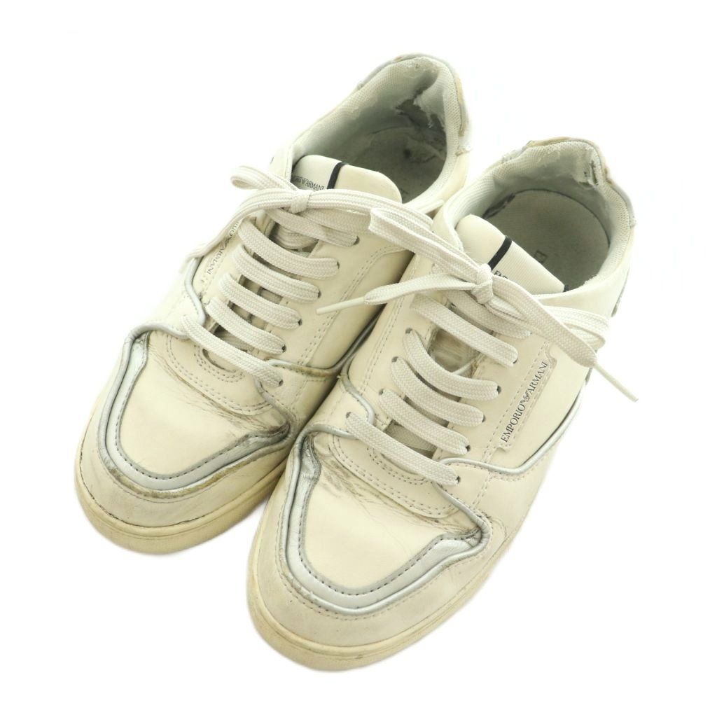 エンポリオアルマーニ EMPORIO ARMANI スニーカー シューズ 5M 22.0-22.5cm オフホワイト /MI ■ECC004 エンポリオアルマーニ EMPORIO ARMANI スニーカー シューズ 5M 22.0-22.5cm オフホワイト /MI ■ECC004