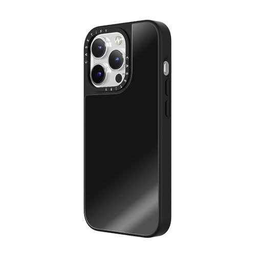 CASETiFY ミラー iPhone 15 Pro ケース [鏡面(スマホカバー) / MagSafe対応/指紋防止] - ブラック (ブラックバンパー)mt b9ccd8c4