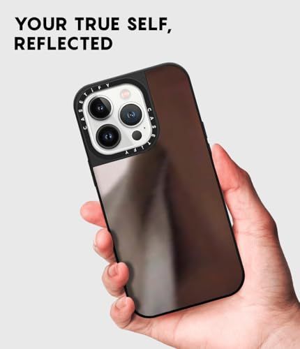 CASETiFY ミラー iPhone 15 Pro ケース [鏡面(スマホカバー) / MagSafe対応/指紋防止] - ブラック (ブラックバンパー)mt b9ccd8c4