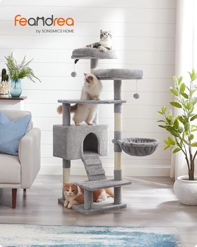 FEANDREAキャットタワー 大型猫 据え置き 猫タワー 多頭飼い 大型ハンモック 爪とぎ 頑丈 142cm PCT160W01mt 482b5adc FEANDREAキャットタワー 大型猫 据え置き 猫タワー 多頭飼い 大型ハンモック 爪とぎ 頑丈 142cm PCT160W01mt 482b5adc