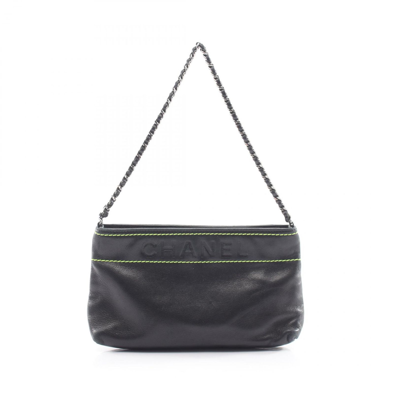 CHANEL シャネル 型押しロゴ ハンドバッグ