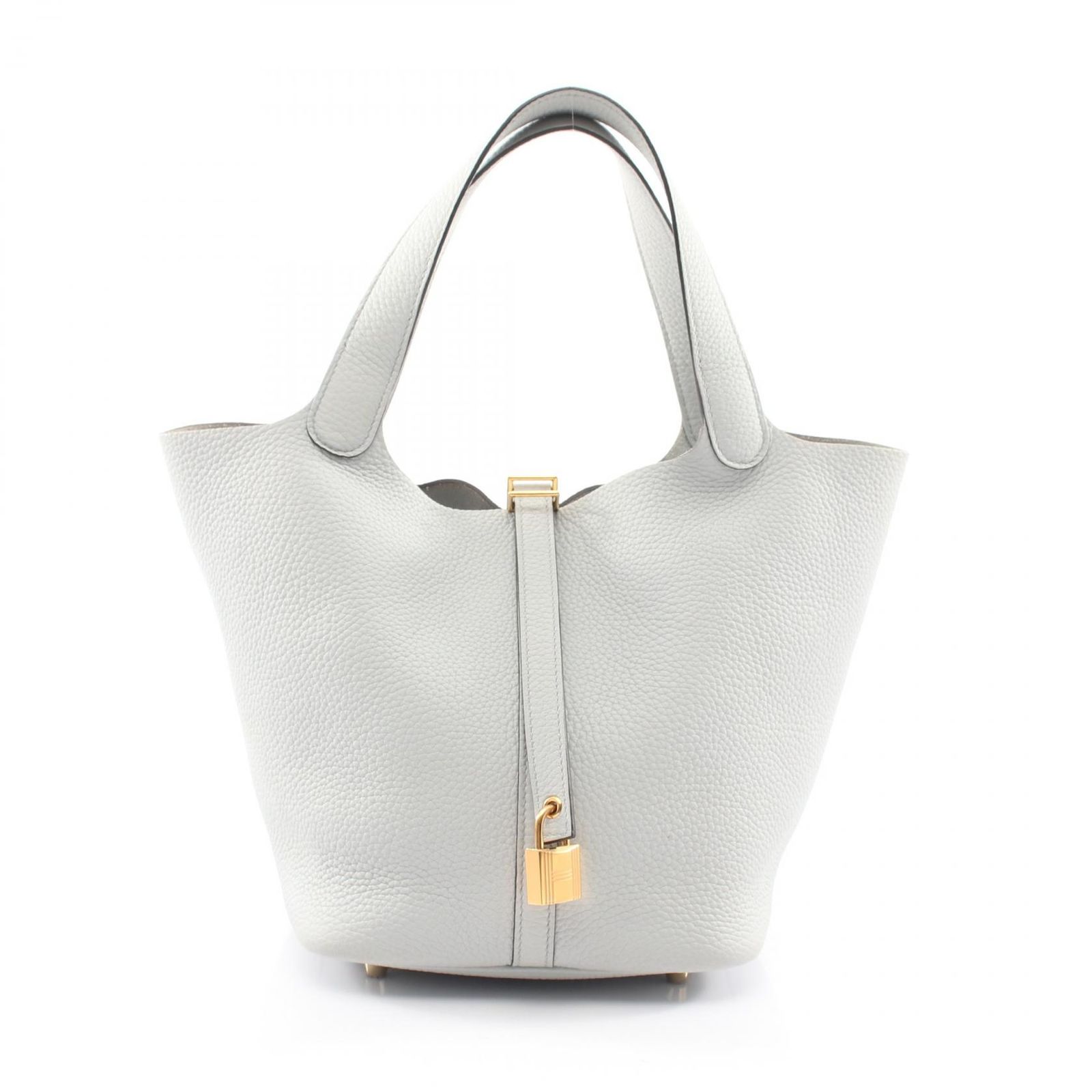HERMES エルメス ピコタンロックMM ブルーペール ハンドバッグ