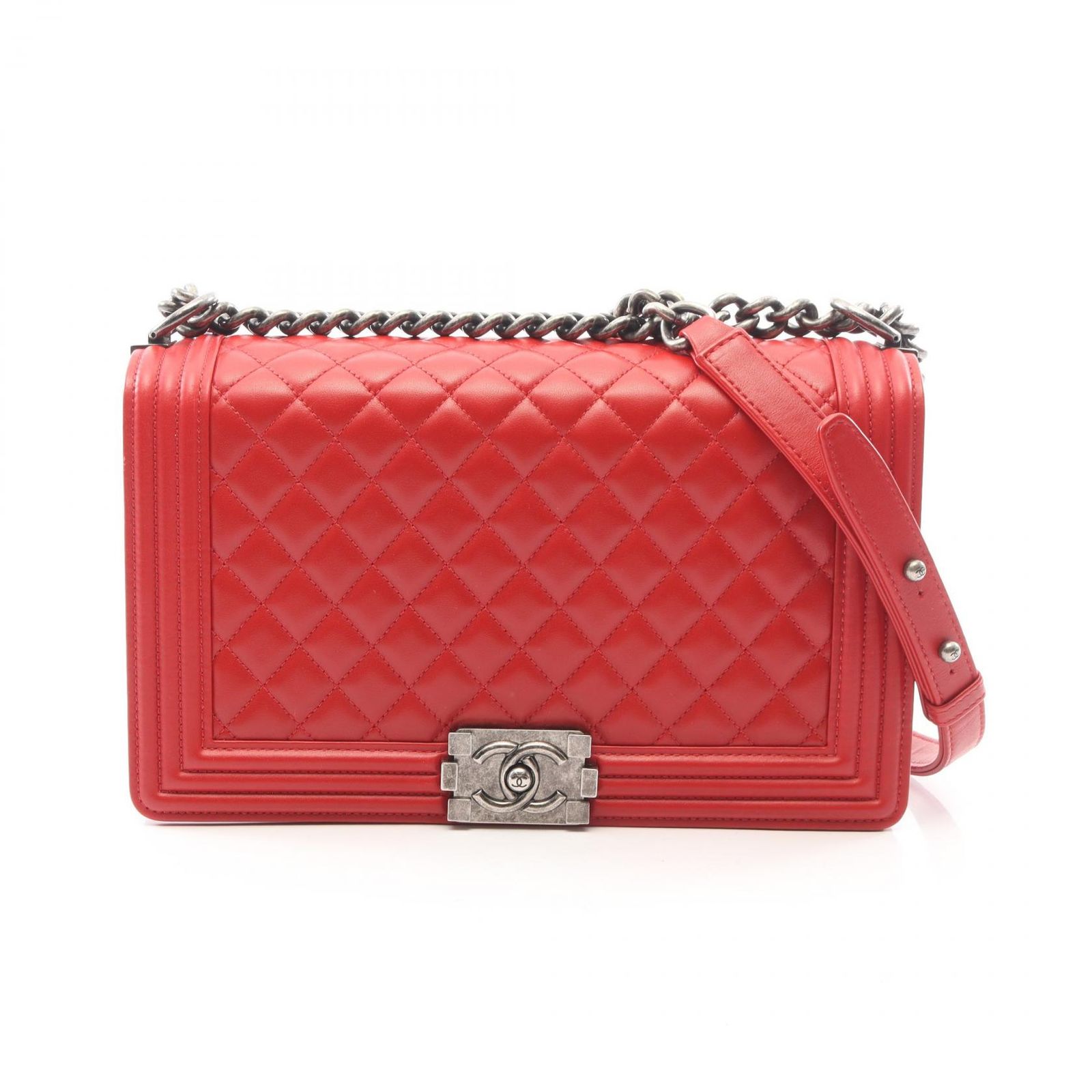 CHANEL シャネル ボーイシャネル ラージ シェブロン ショルダーバッグ
