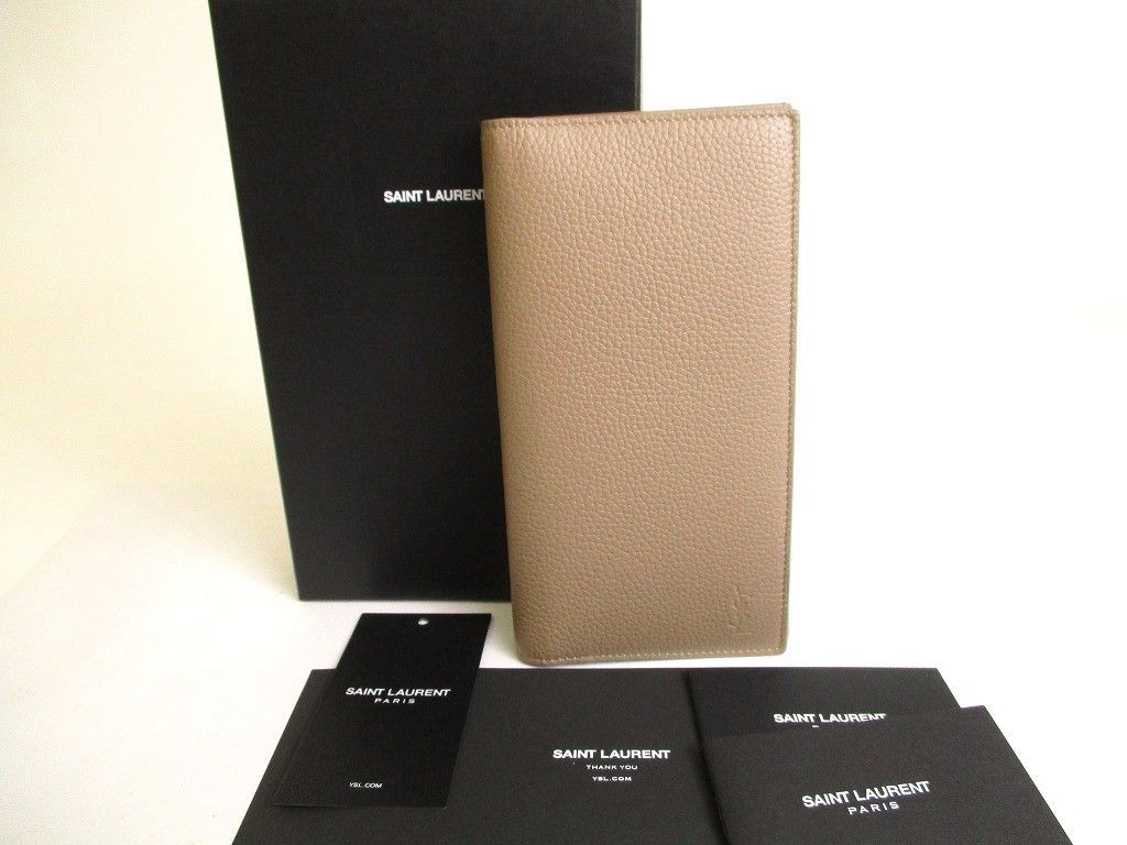 サンローラン パリ Saint Laurent Paris YSL レザー カサンドラ シャドウ ２つ折り 長財布 コンチネンタルウォレット メンズ 【未使用保管品】