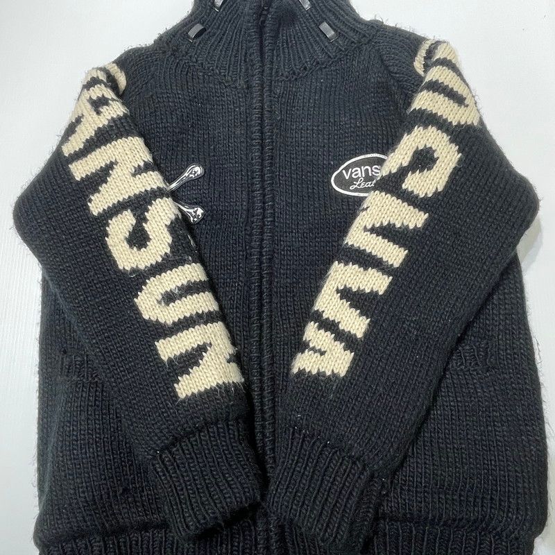 【中古品】 VANSON バンソン SKULL CROSS BONES ZIP KNIT JACKET スケルトン クロス ボーンズ ジップ ニット ジャケット アウター 【145-260617-sa-12-tei】