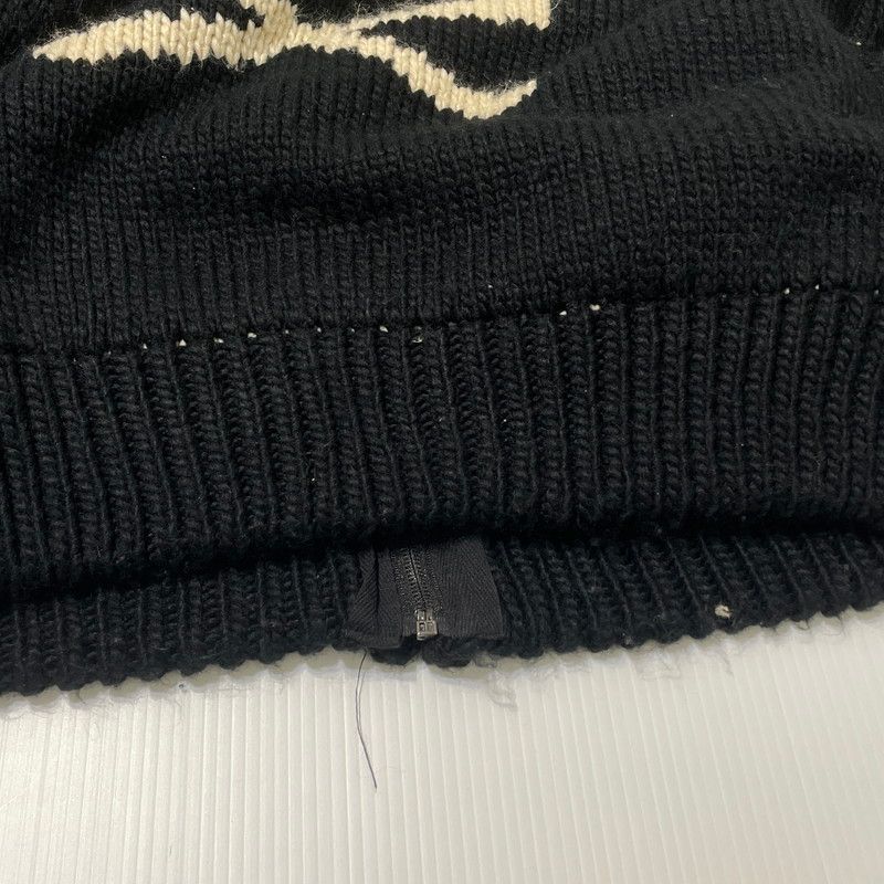 【中古品】 VANSON バンソン SKULL CROSS BONES ZIP KNIT JACKET スケルトン クロス ボーンズ ジップ ニット ジャケット アウター 【145-260617-sa-12-tei】