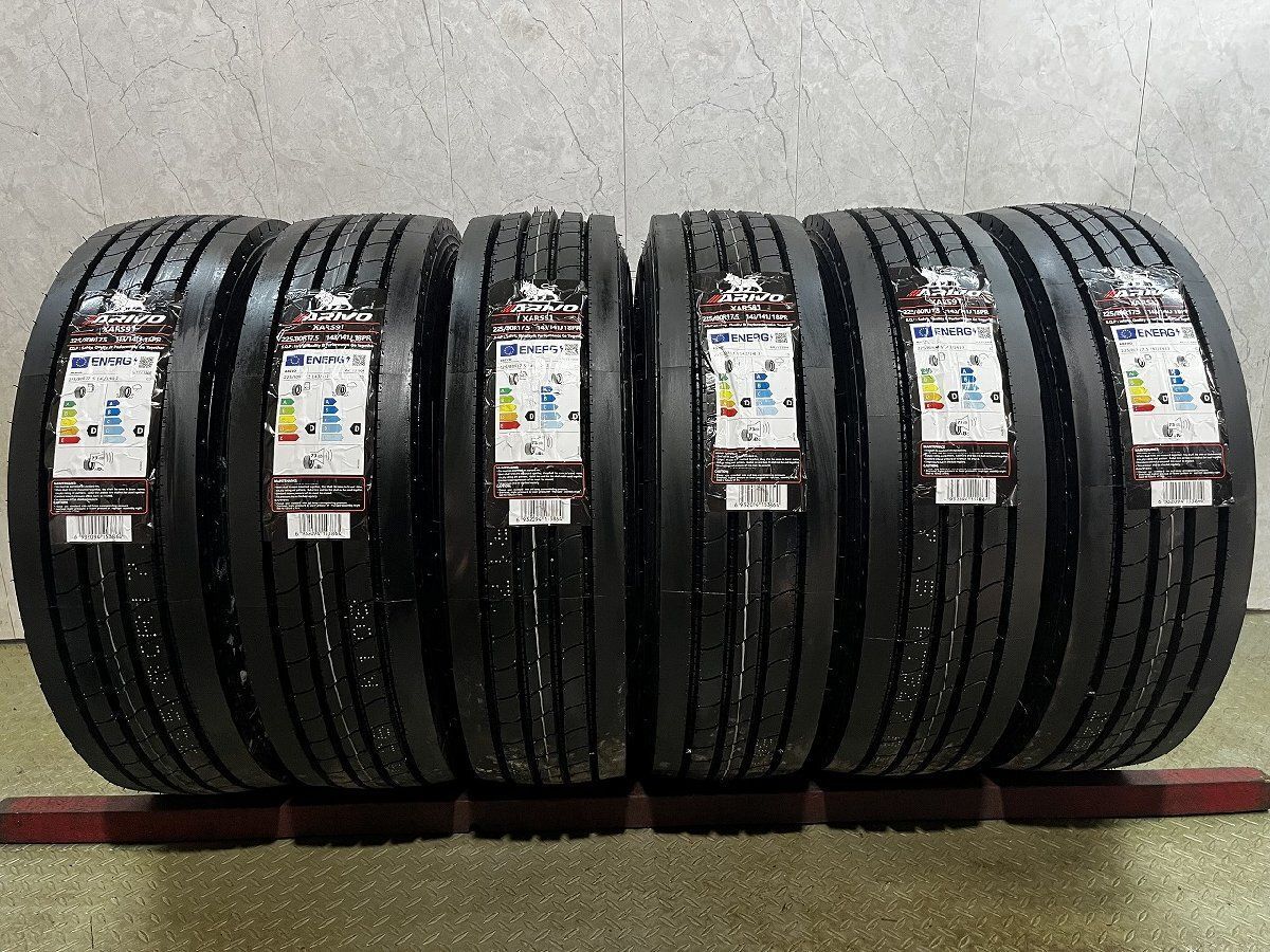 【新品】26年製 札幌発 作業可 ARIVO XARS91 225/80R17.5 143/141J 18PR 17.5インチ トラックタイヤ 夏タイヤ 6本 4t レンジャー等(KTO824)