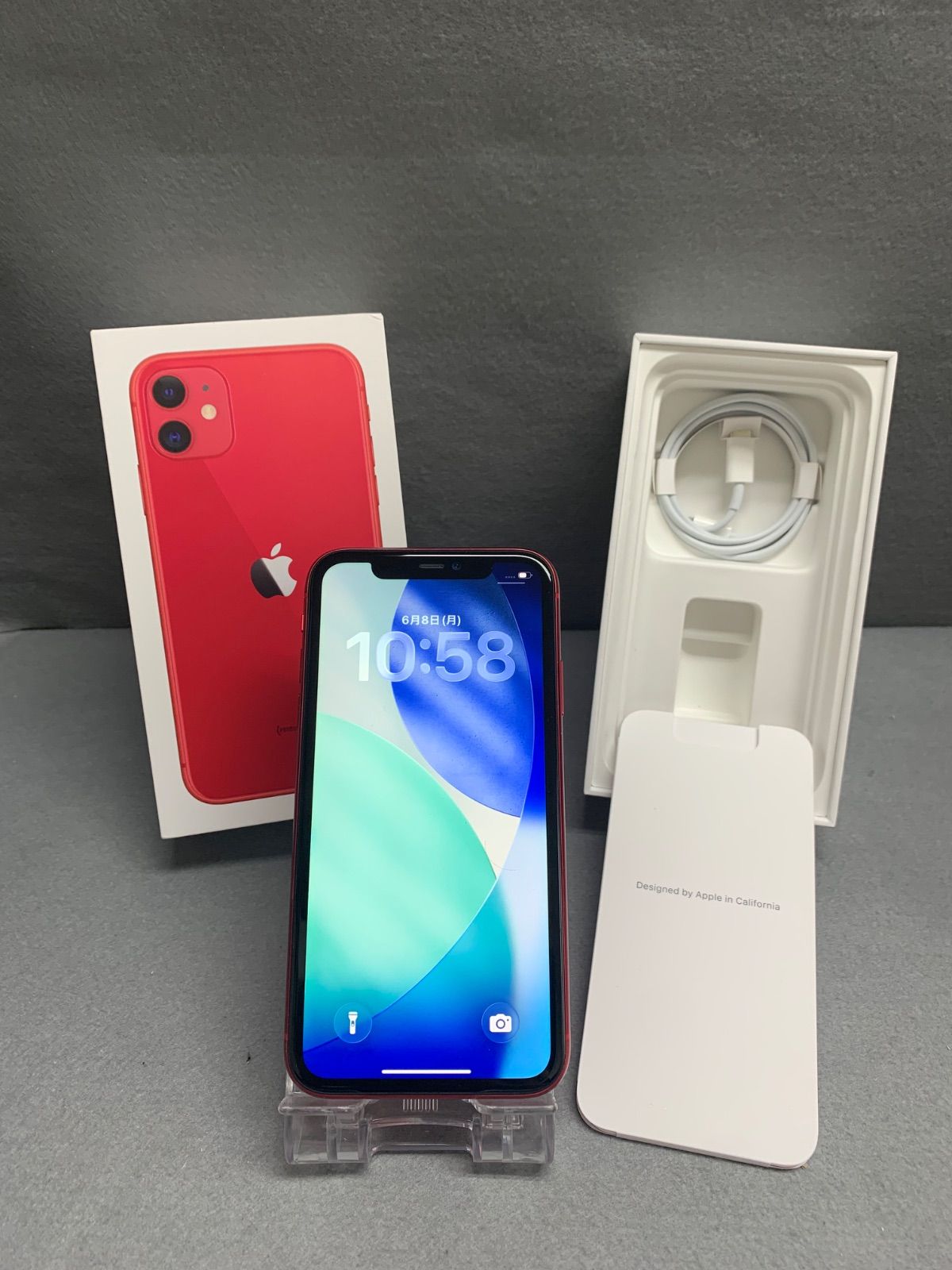 超美品 国内版 SIMフリー iPhone11 64GB レッド色
