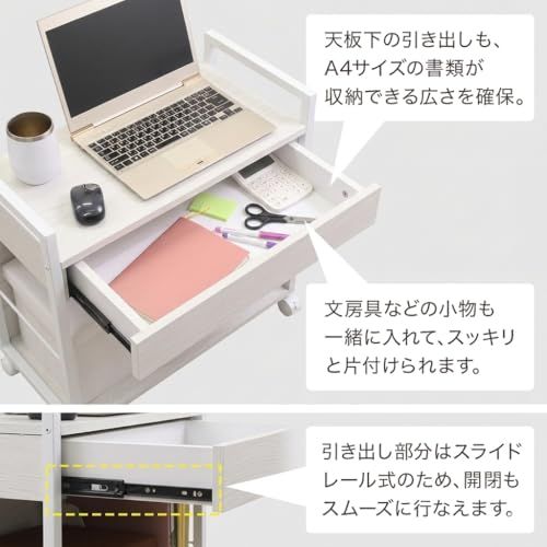 デスク サイドワゴン 引き出し付き キャスター付き W60×H60×D30cm デスク下収納 スリム ストッパー付き マルチ デスクワゴン サイドデスク 収納 プリンター台 プリンターワゴン 幅60cm seathestars (ホワイトウッ 405ed64c デスク サイドワゴン 引き出し付き キャスター付き W60×H60×D30cm デスク下収納 スリム ストッパー付き マルチ デスクワゴン サイドデスク 収納 プリンター台 プリンターワゴン 幅60cm seathestars (ホワイトウッ 405ed64c