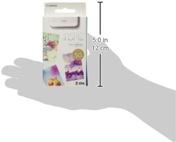 キャノン用 フォトぺーパー ZINK ZP-2030-50 スマホプリンタ用 シール紙 インク不要 スマホ写真プリント 旅行 日常記録に最適 5cm×7.6cm 50枚入 & SOLOFISクリーナー付/ 7111f3f0