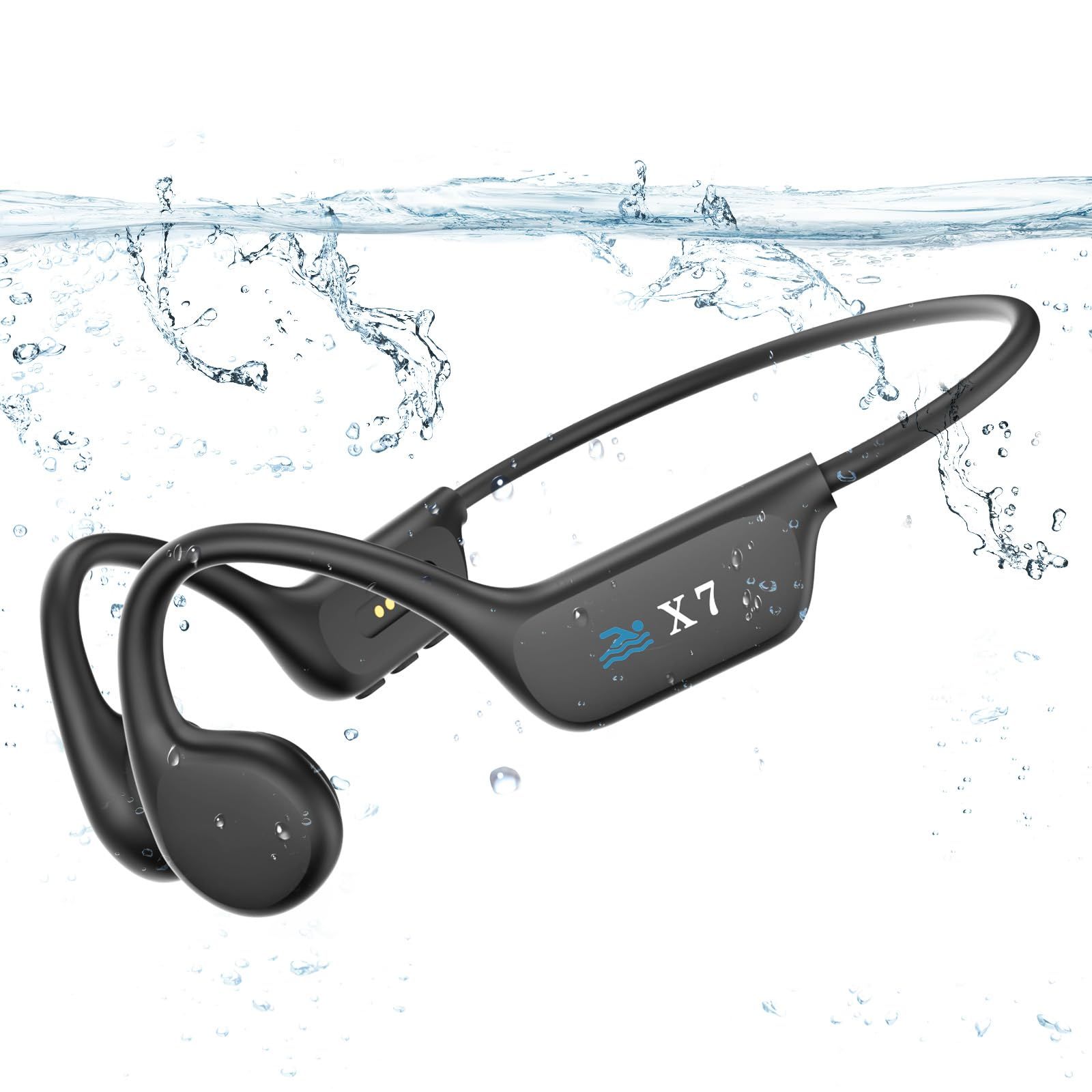 骨伝導イヤホン bluetooth、Kemeskin 水泳 防水イヤホン IP68完全防水 32GBメモリ内蔵 最大8000曲 こつでんどうイヤホン bluetooth 5.4、8時間連続再生/通話 急速充電 マルチポイント接続 自動ペアリン b7275170