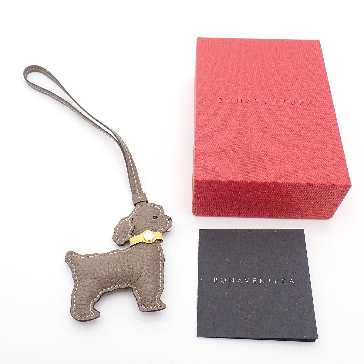 美品】BONAVENTURA ボナベンチュラ バッグチャーム ドッグ ブラウン系