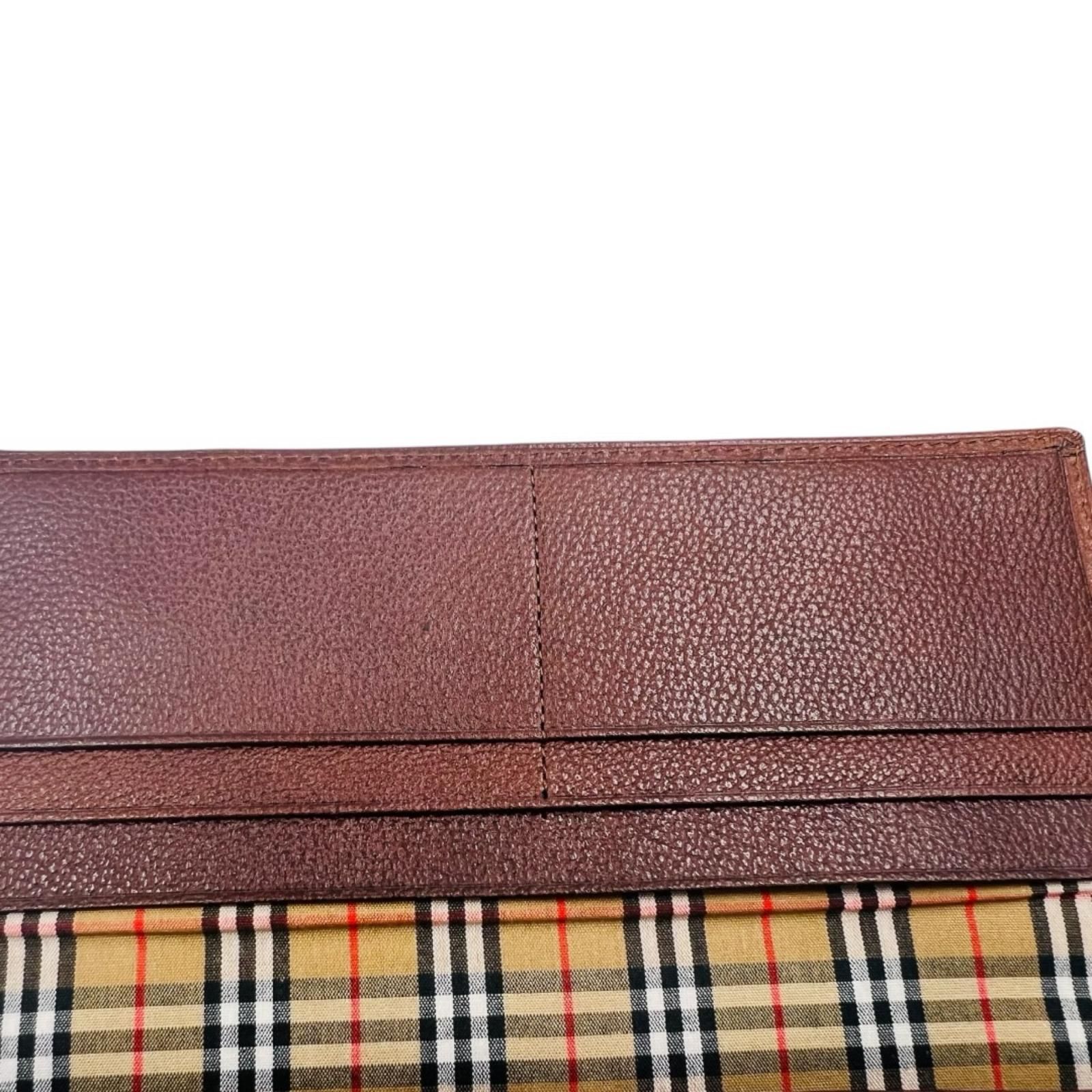 BURBERRY バーバリー　長財布　レザー　ブラウン　茶色　ノバチェック