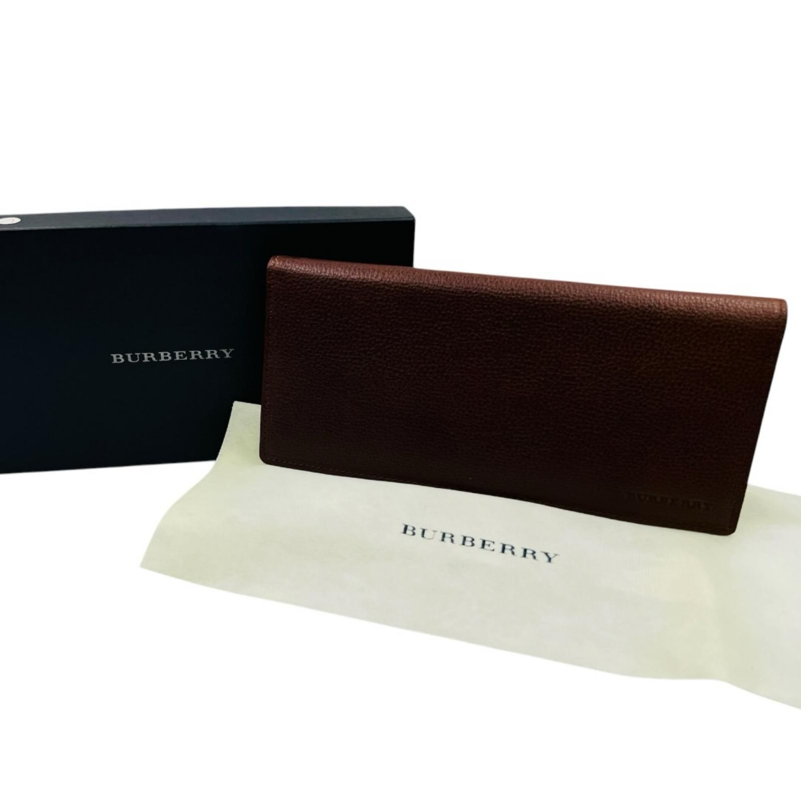 BURBERRY バーバリー　長財布　レザー　ブラウン　茶色　ノバチェック