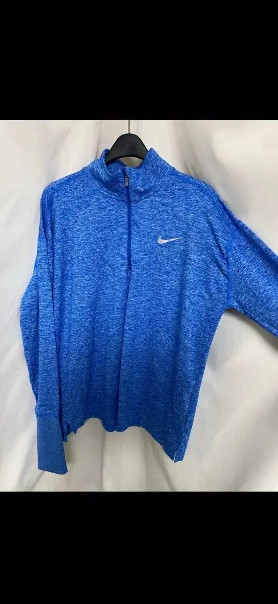 ナイキ エレメント ドライフィット ハーフジップアップ ランニング 長袖 M ブルー メランジ