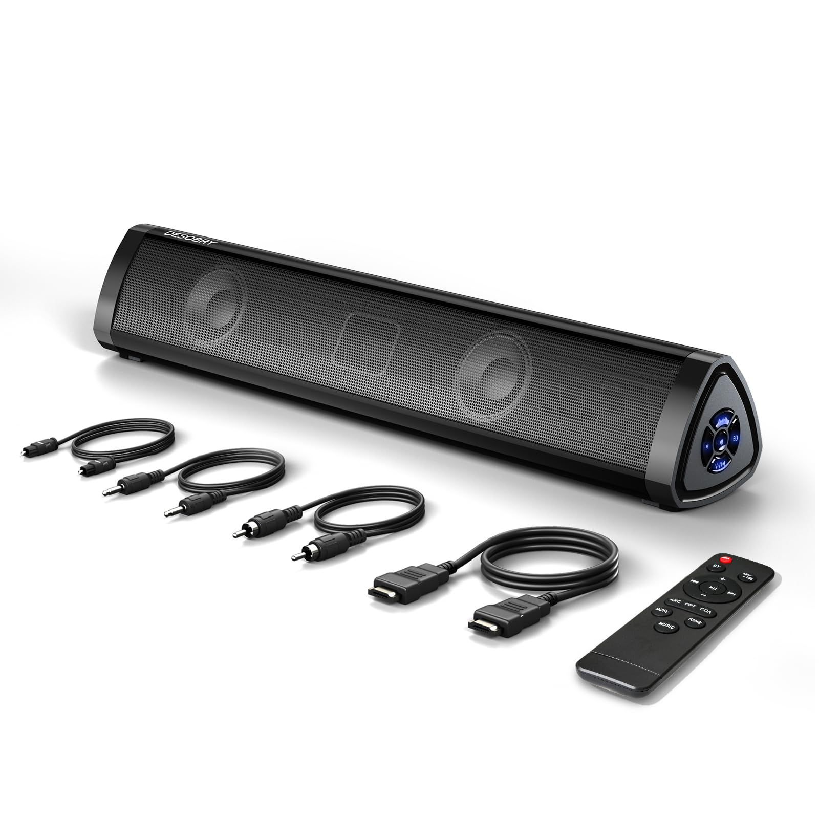 R◆DESOBRY サウンドバー テレビ用 Bluetooth対応 ホームシアター 3EQモード HDMI（ARC）/AUX/光デジタル/USB対応 ba06158b