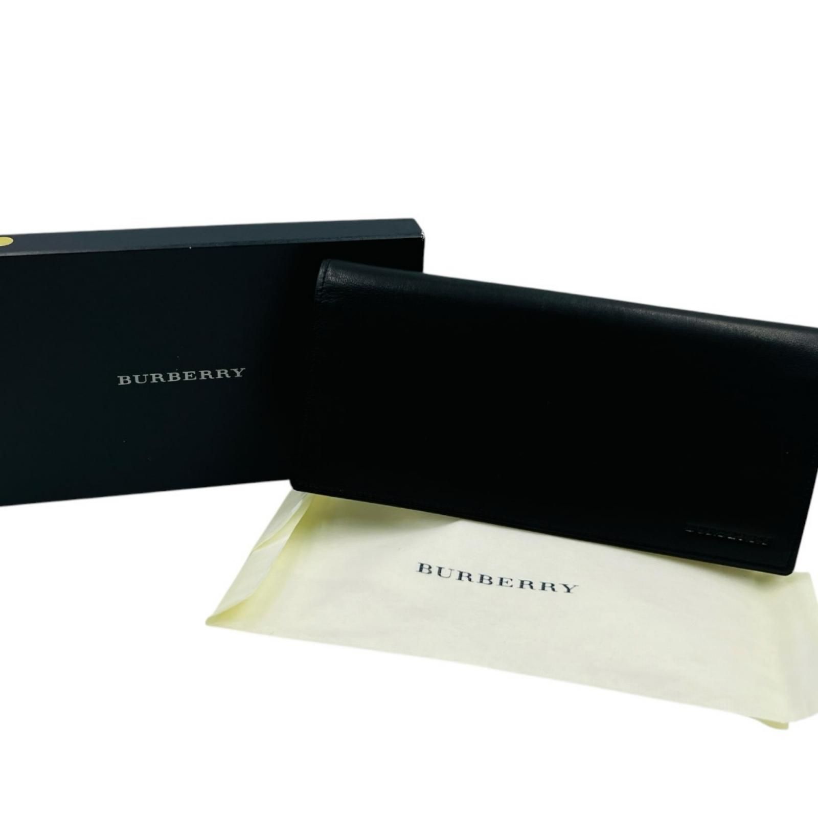 BURBERRY バーバリー　長財布　レザー　ブラック　黒　ノバチェック