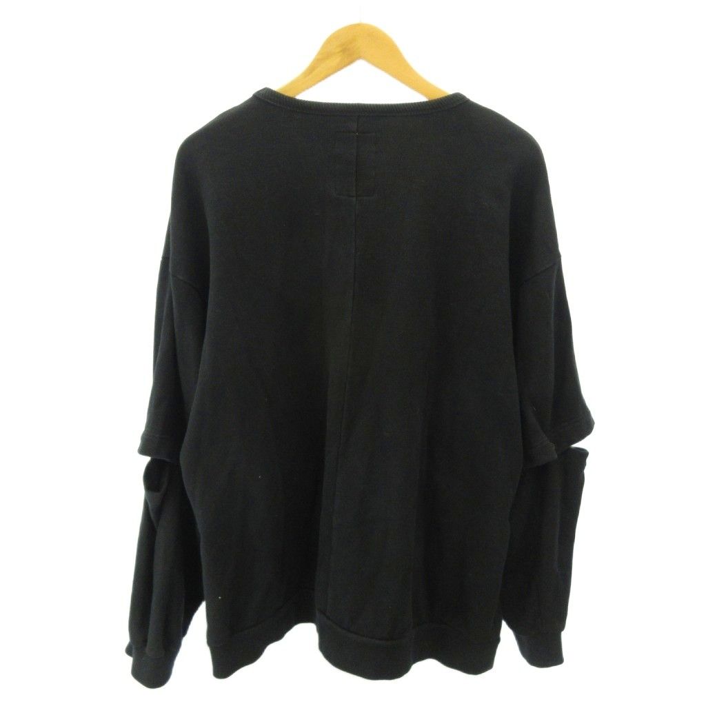 シャリーフ SHAREEF 19SS スウェット トレーナー プリント ベルト 長袖 2 黒 ブラック 0612 シャリーフ SHAREEF 19SS スウェット トレーナー プリント ベルト 長袖 2 黒 ブラック 0612