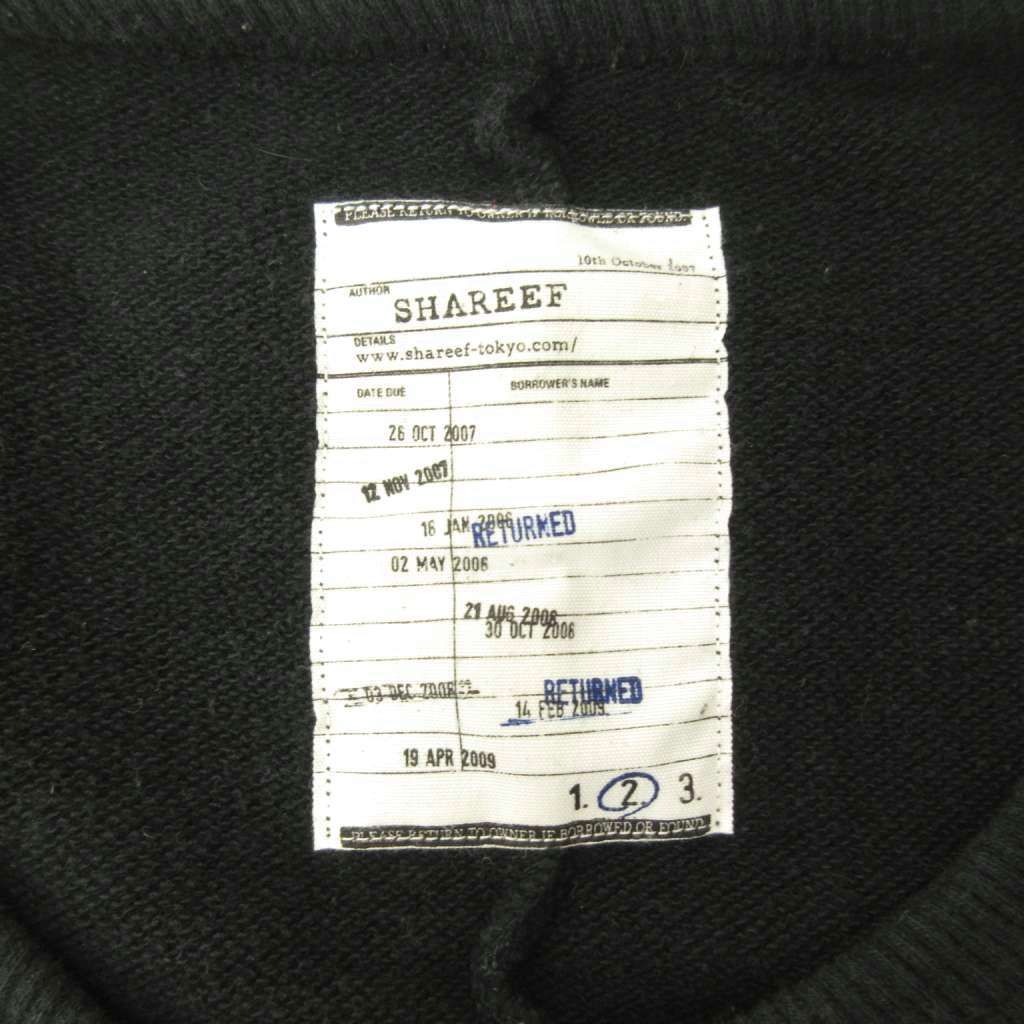 シャリーフ SHAREEF 19SS スウェット トレーナー プリント ベルト 長袖 2 黒 ブラック 0612 シャリーフ SHAREEF 19SS スウェット トレーナー プリント ベルト 長袖 2 黒 ブラック 0612
