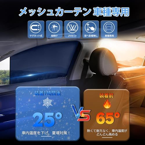 CARTIST スバル クロストレック GU系 メッシュカーテン CROSSTREK 3代目 2022年?現行 遮光カーテン カーシェード UVカット 簡単着脱 遮光 断熱 インテリア マグネット式 日よけ サンシェード 車種専用 4枚ts 9ad04efc