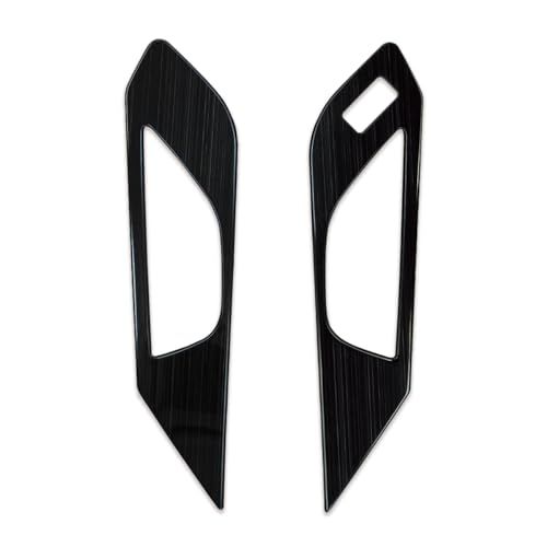 【エコーズプロダクト】クロストレック インプレッサ GU系 専用 インナードアノブ周り インテリアパネル 2PCS 艶有ブラックヘアライン パーツ カスタム 内装 ドレスアップ インパネ アクセサリー オプション (艶有ブラックヘアライン, 9fb52fbc