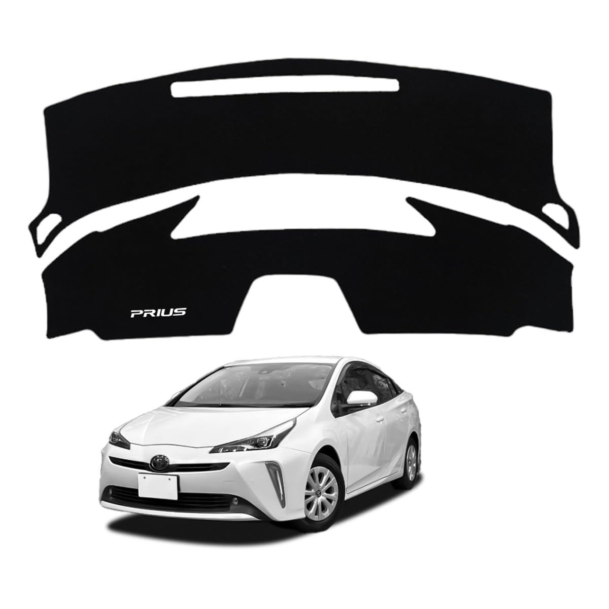 ZdeduoCar ダッシュボードマット トヨタ プリウス Prius 50系に適用 専用設計 UVカット 断熱フランネル ダッシュボードカバー 反射軽減 滑り止め仕様 ダッシュボード 保護マット 簡単取付 インテリア保護ts 17474a27