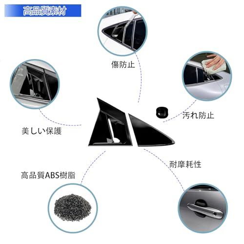 【GIKAKU】FOR プリウス60系 アクセサリー 5代目ZVW60 ZVW65 MXWH60 MXWH65 新型プリウス60系アクセサリー リアウィンドウスポティーカバー ドアハンドルカバー ボウルカバー サイドウィンドウ ルーバー通気口 1eac2d41