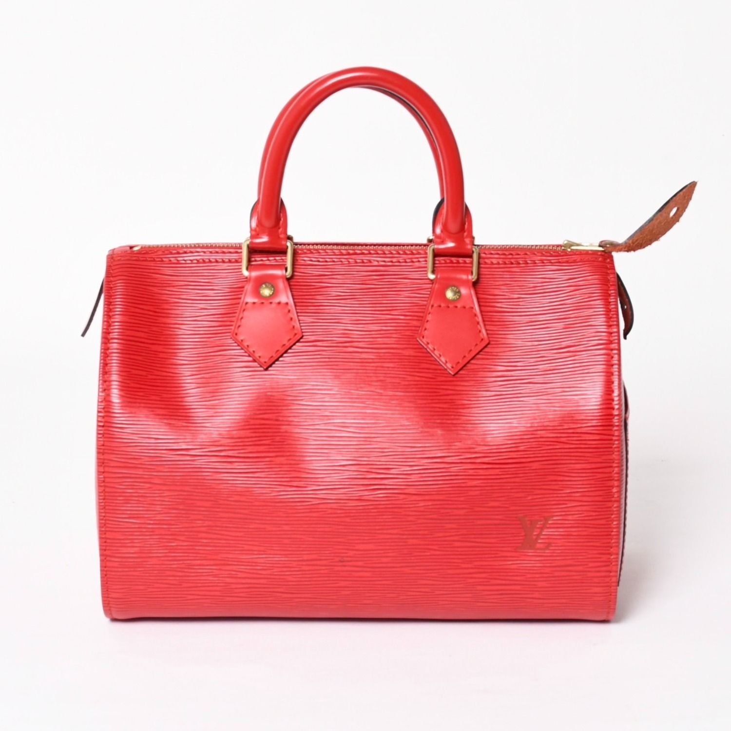 極美品 LOUIS VUITTON ルイ ヴィトン スピーディ25 ハンドバッグ M43015 エピ レザー レッド VI1924 ゴールド金具 美品 中古 4a004176