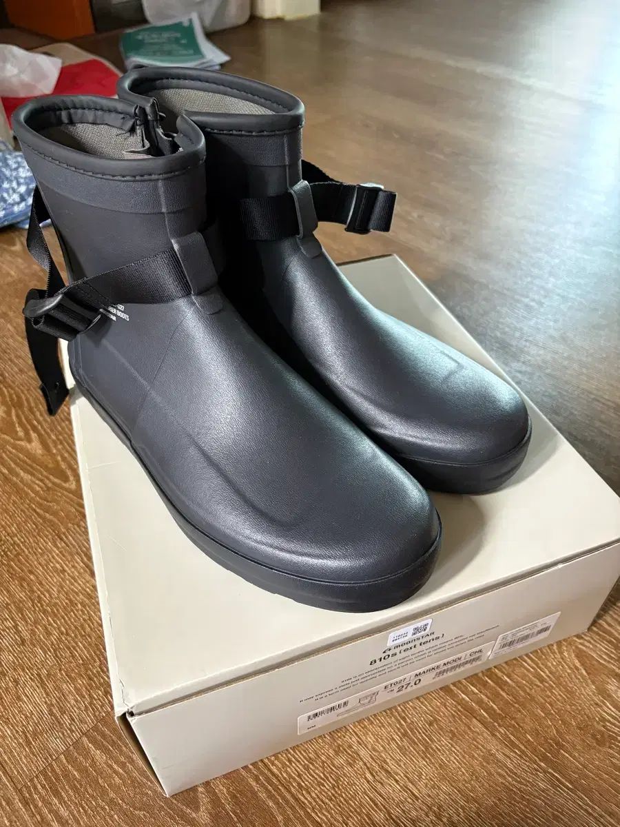 ムーンスター レインブーツ チャコール 270 新品