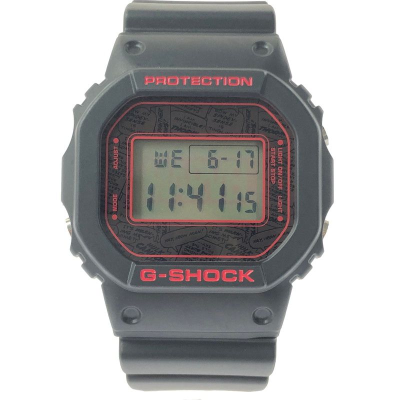 【中古品】 G-SHOCK ジーショック × MARVEL マーベル コラボ DW-5600VT デジタル クォーツ 腕時計 【196-260617-rt-08-tagh】