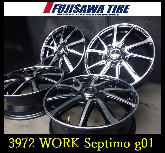 【3972】J▲送料無料▲WORK Septimo g01▲14x4.5J 4穴100 +45▲4本 26103692