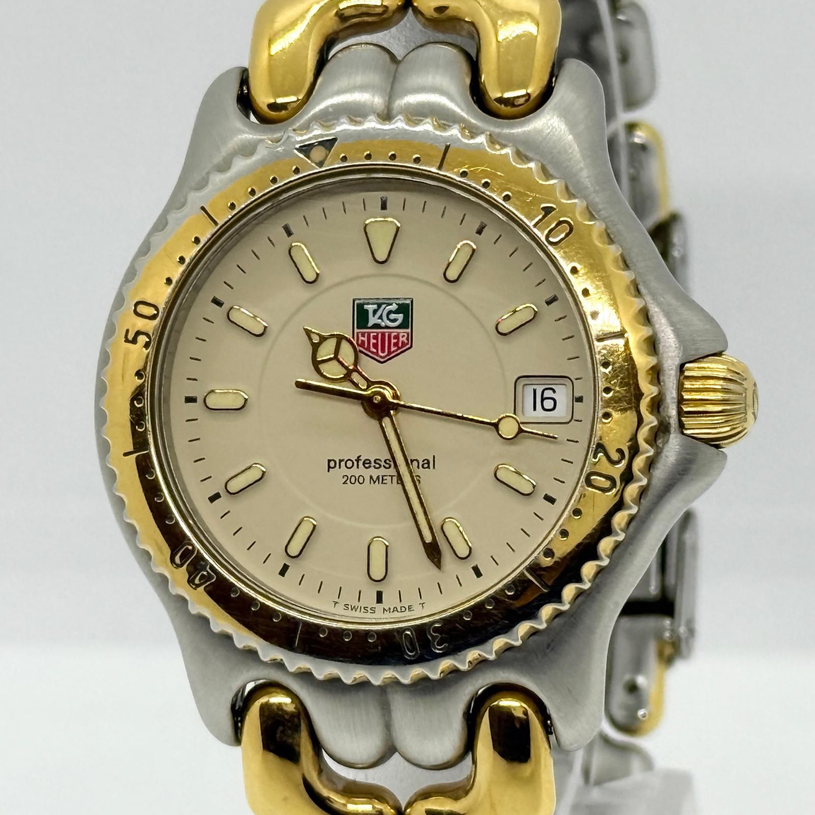 TAG HEUER タグホイヤー プロフェッショナル 200m WG1221-K0 ホワイト QZ メンズ 腕時計 稼働品 29,325円