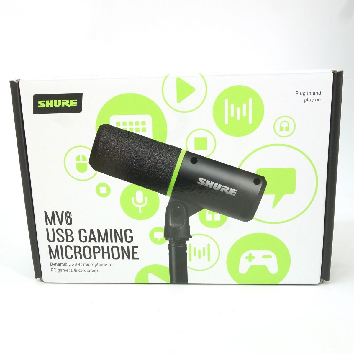 SHURE シュア USBゲーミングマイクロホン MV6-J ※中古