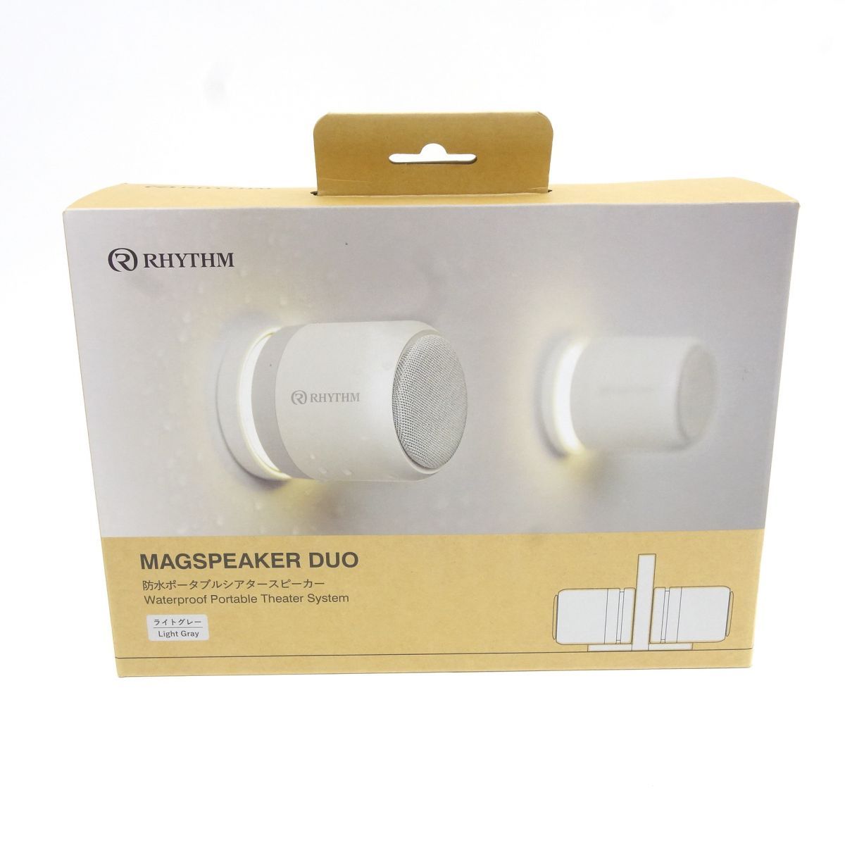 RHYTHM リズム MAGSPEAKER DUO 防水ポータブルスピーカー 9YYA30RH08 ※中古美品