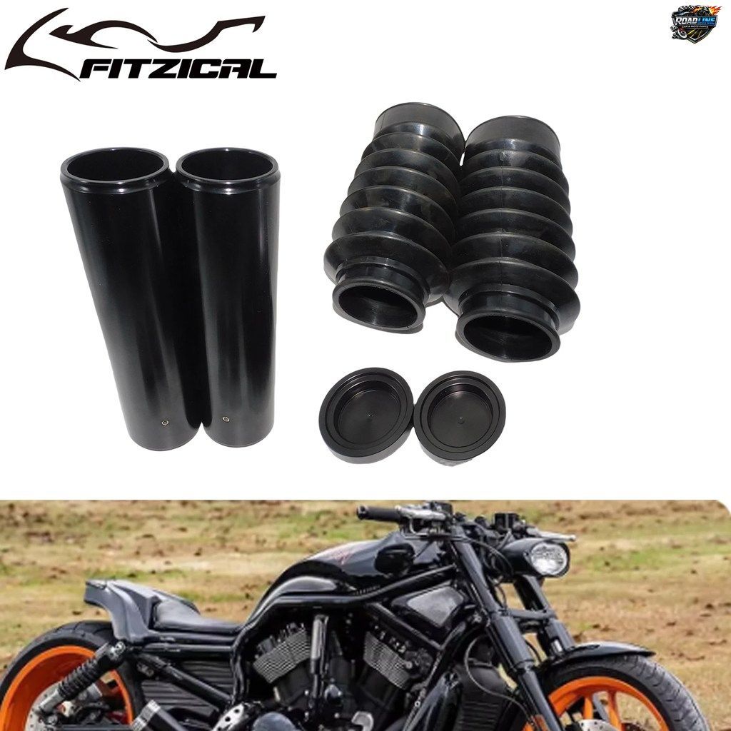 ハーレー V-ROD VROD MUSCLE NIGHT ROD SPECIAL 2007-2011 用アルミ製モーターサイクルアッパー/ロワーフロントフォークカバーチューブキャ