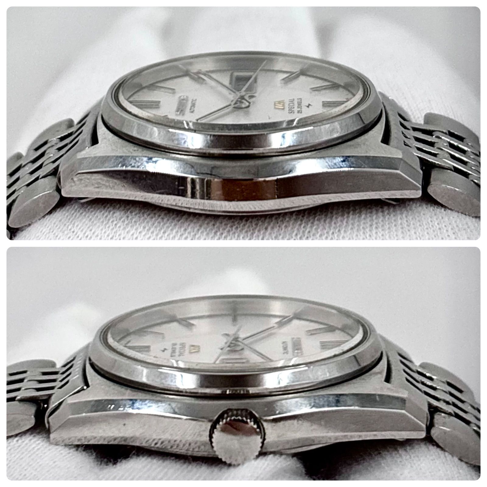 【稼働/純正ブレス】SEIKO/セイコー LM Special/ロードマチック スペシャル 腕時計 自動巻き/AT デイデイト 25石 絹目/変わり文字盤 1974年11月製造 japan vintage