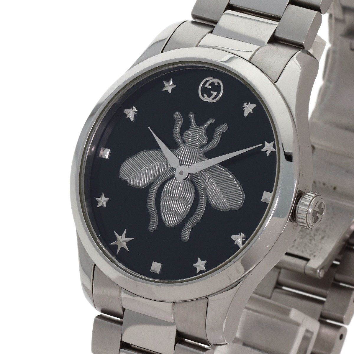 GUCCI グッチ 126.4 Gタイムレス 蜂 bee 腕時計 SS SS メンズ [中古 