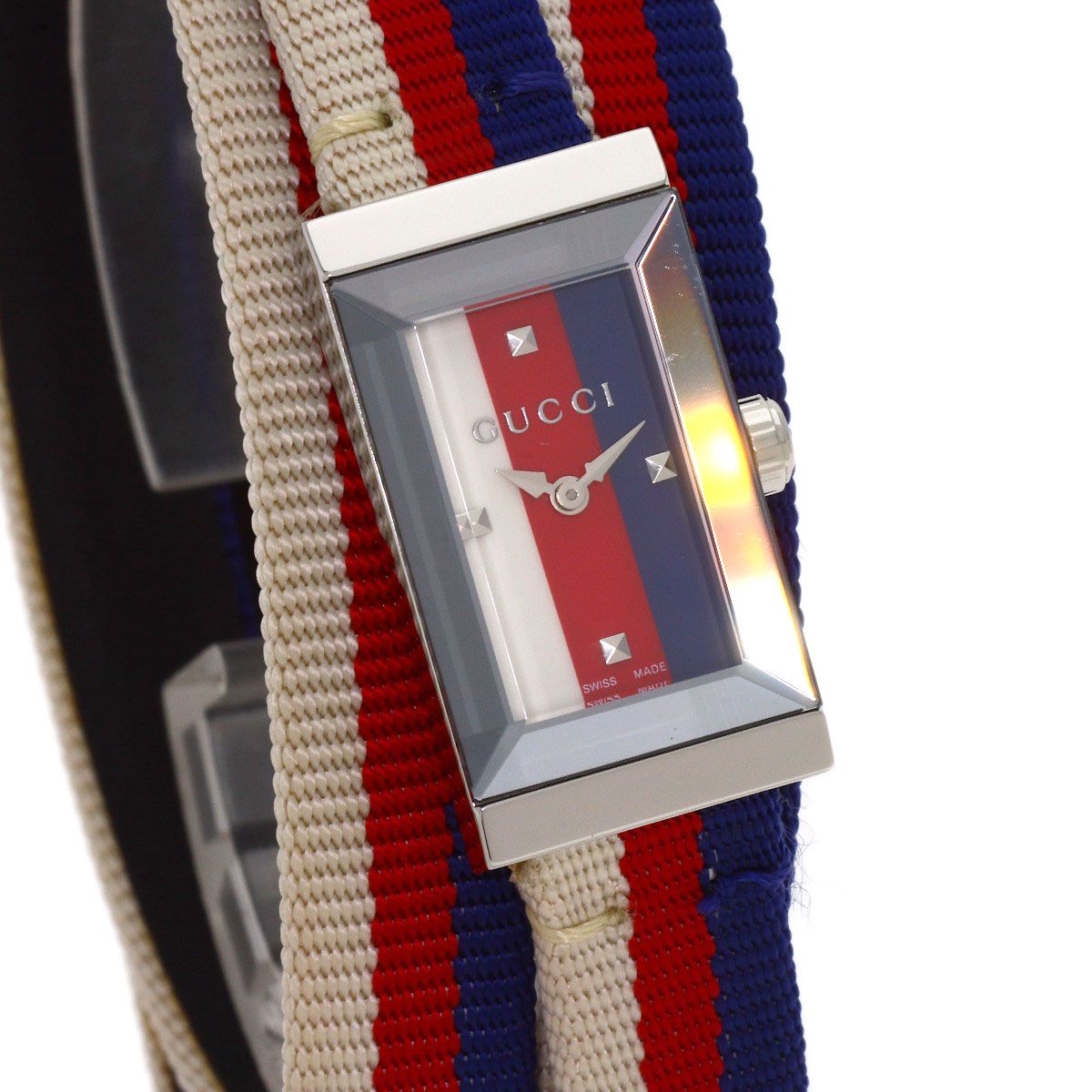 GUCCI グッチ 147.5 Gフレーム レクタンギュラー 腕時計 SS 革x 